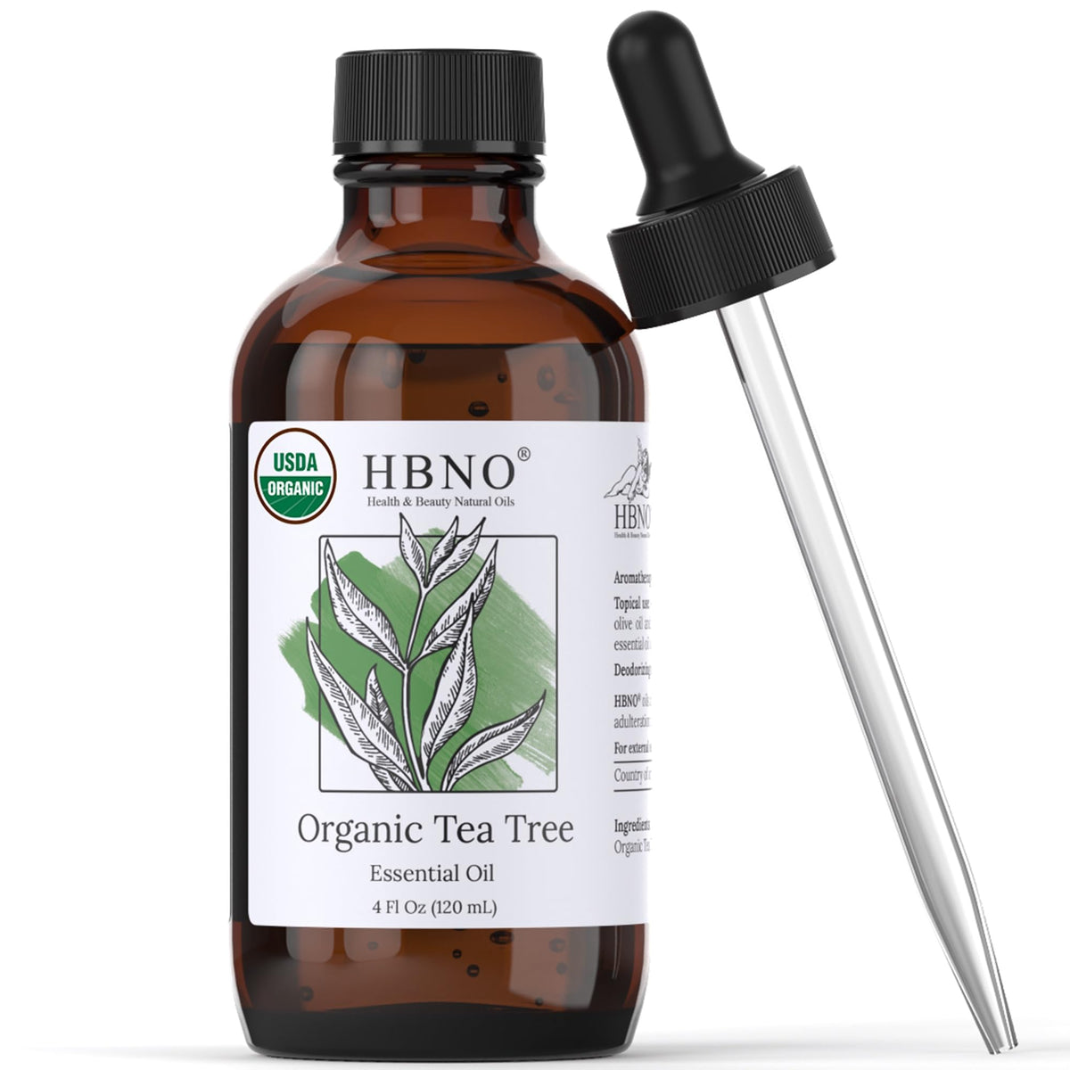 HBNO envase frontal 120 ml mostrando etiqueta orgánica y confianza