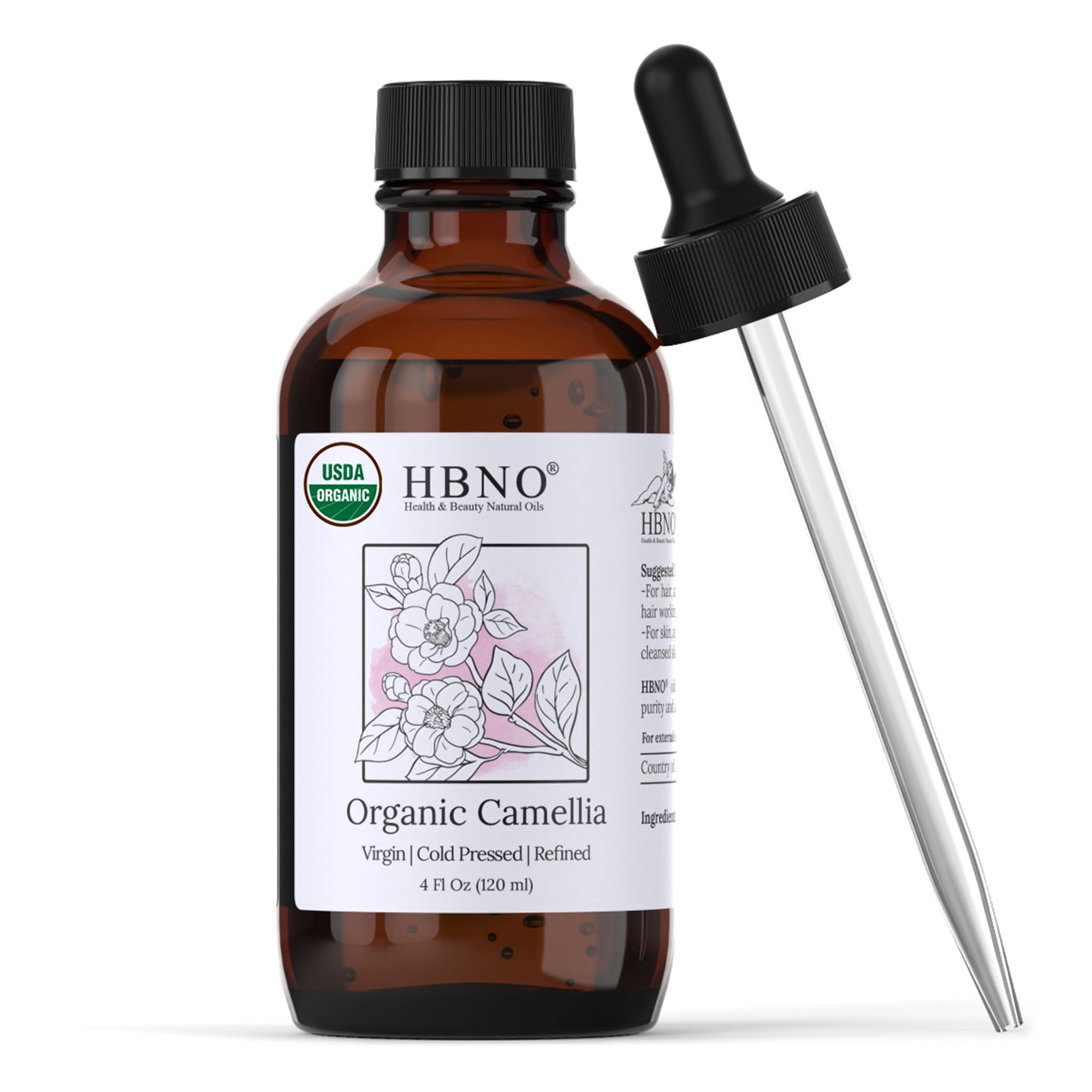 HBNO envase frontal 120 ml mostrando diseño y volumen beneficioso