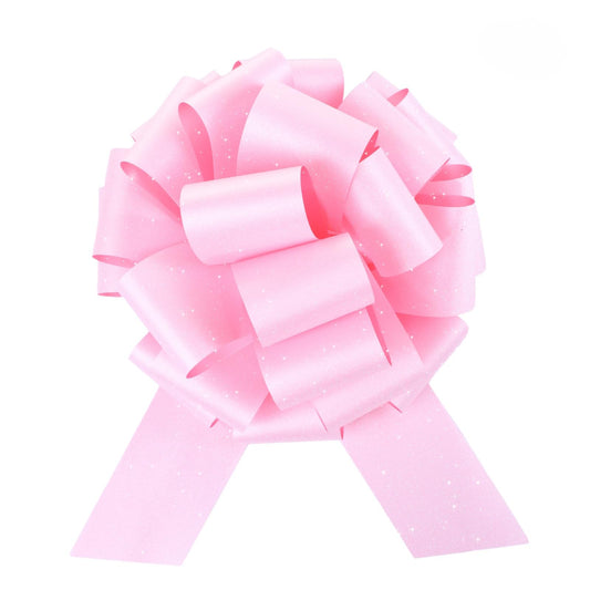 HCHENBOW lazo frontal rosa de 12 pulgadas mostrando brillo y acabado elegante