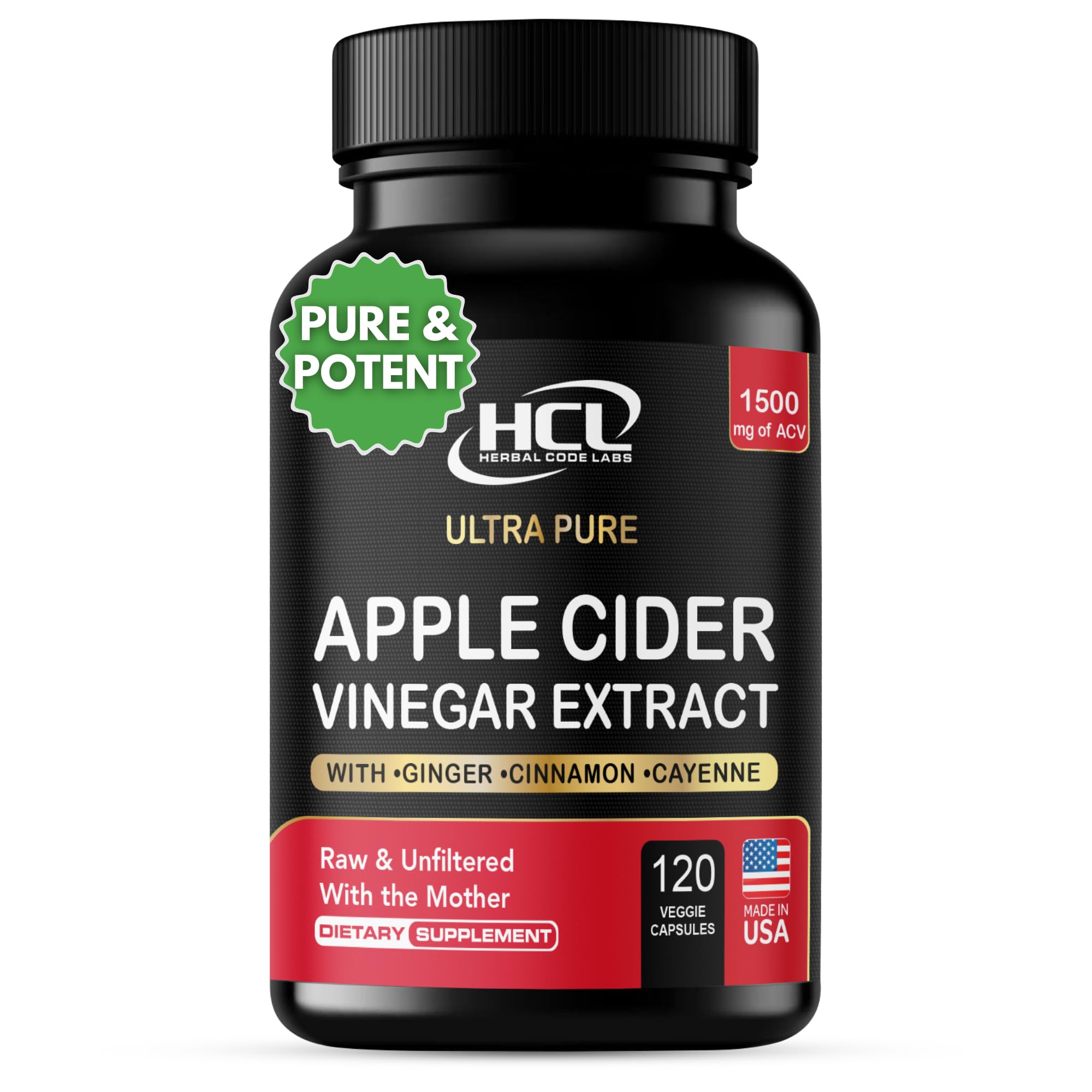 HCL HERBAL CODE LABS frente del envase mostrando nombre y cantidad
