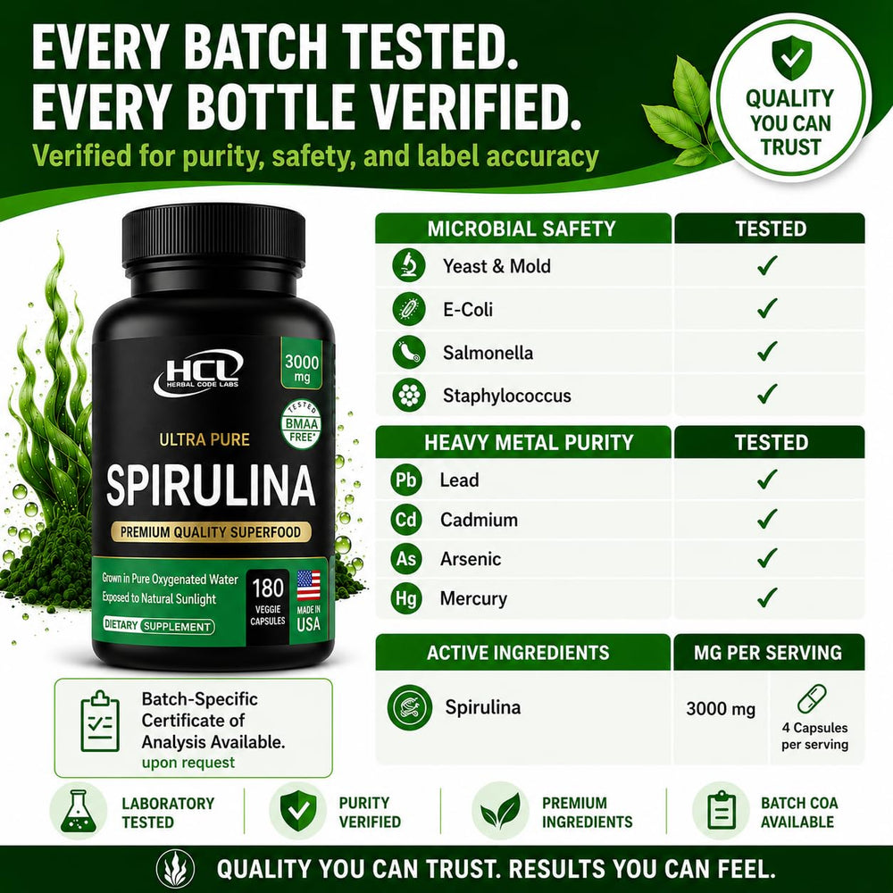 HCL HERBAL CODE LABS escena matinal con cápsulas integradas en rutina sana