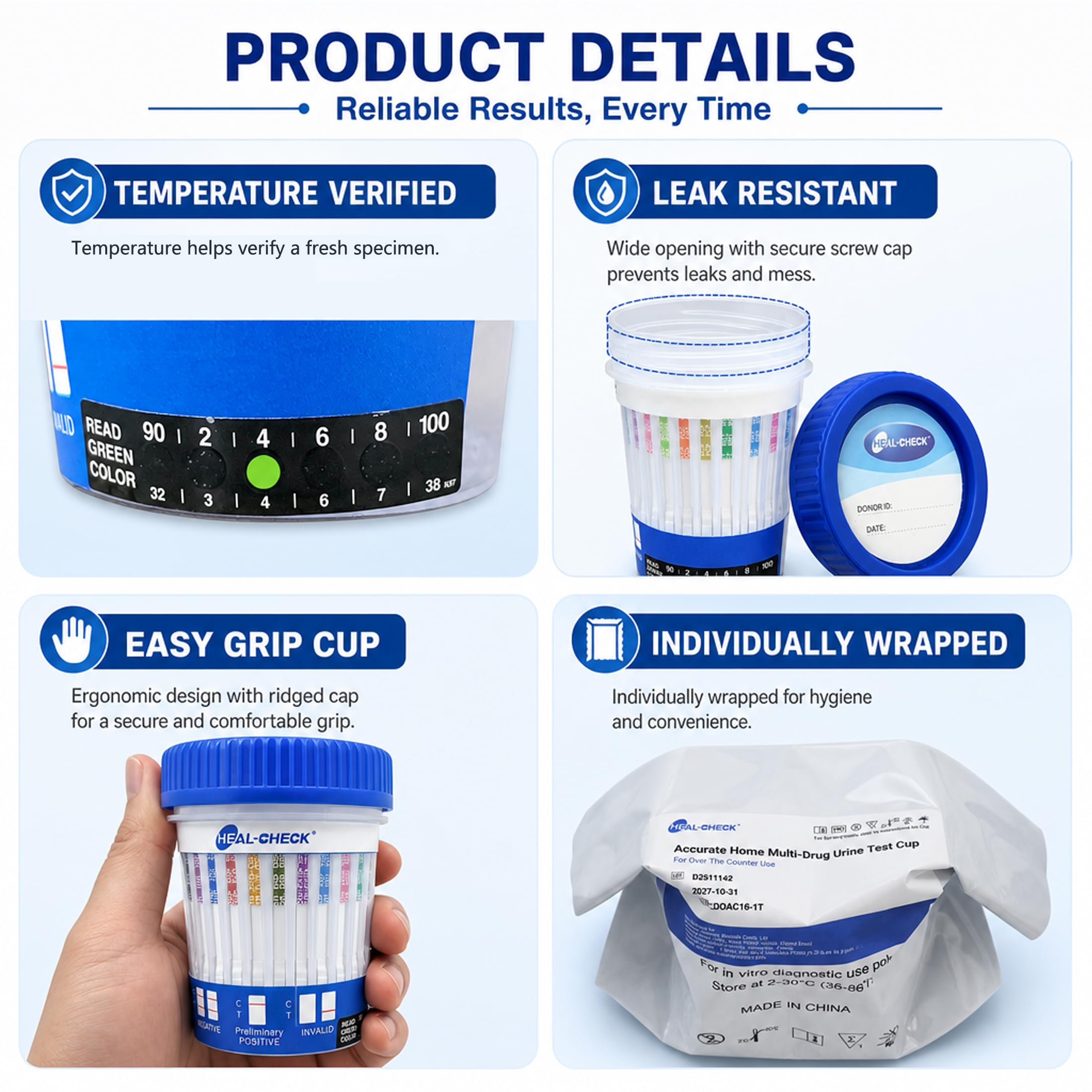 HEAL-CHECK comparación de tamaño del kit para almacenamiento práctico