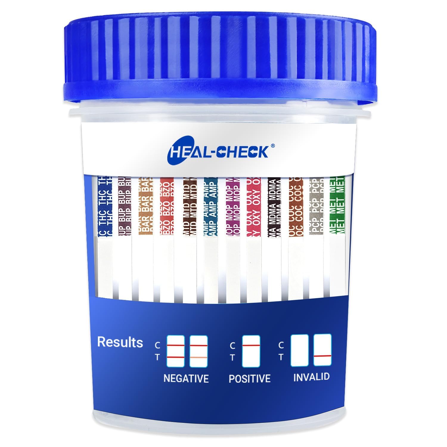HEAL-CHECK frente del empaque mostrando seis copas y beneficios
