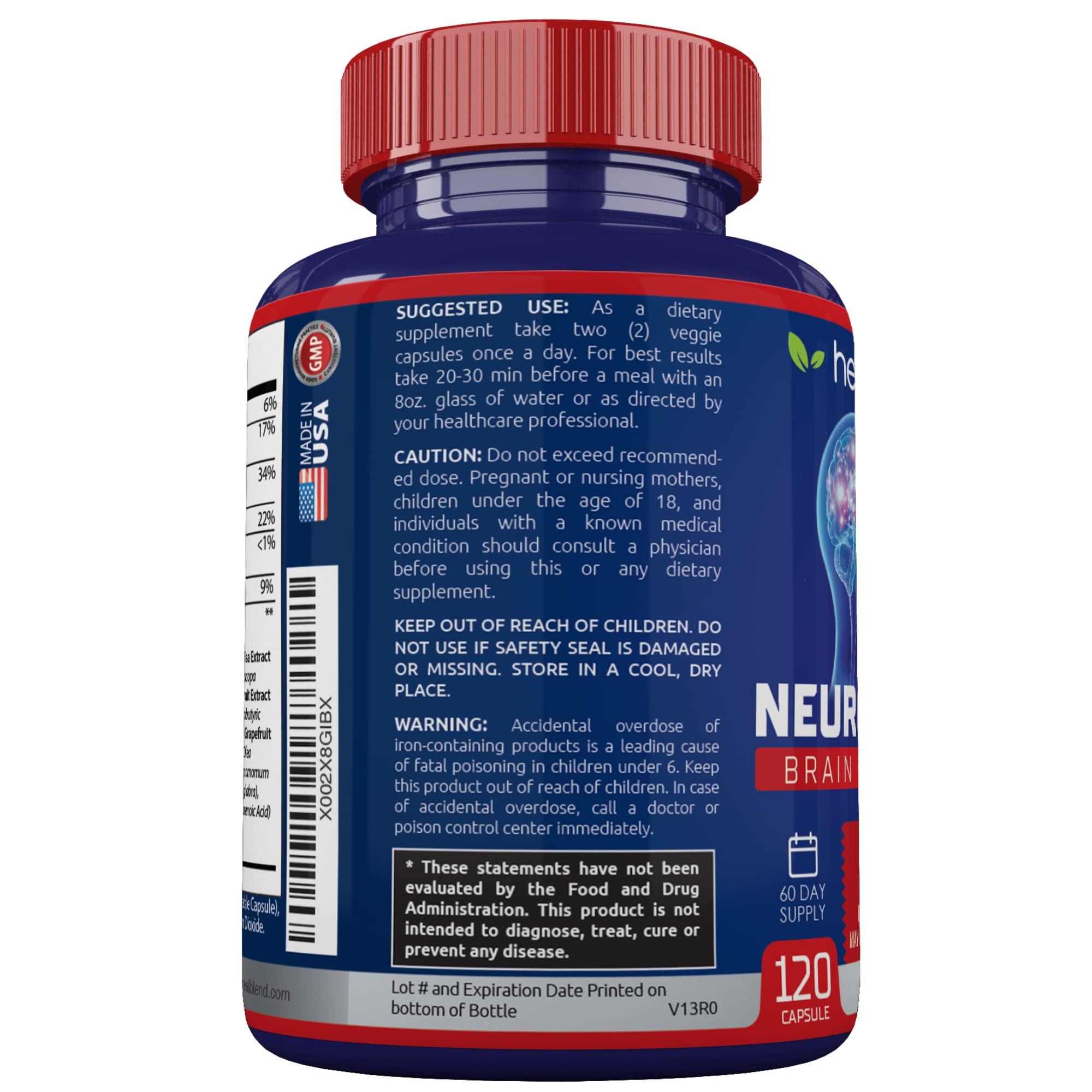 healblend Neuro Plus cápsulas sobre fondo natural promoviendo bienestar