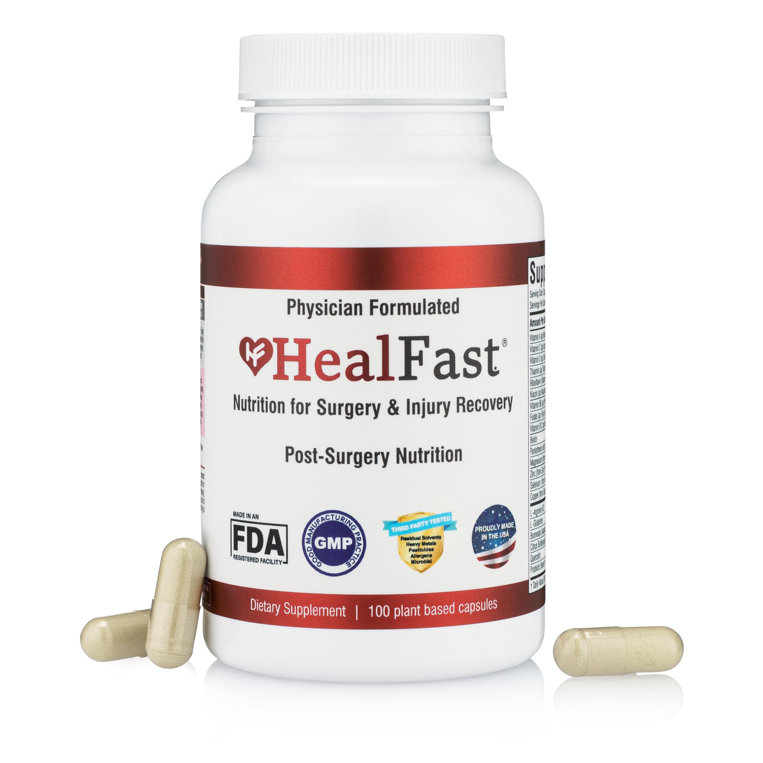 HealFast frente del empaque mostrando diseño y propósito de recuperación