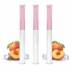 Healfs inhalador durazno frente del empaque, botón práctico y diseño portátil