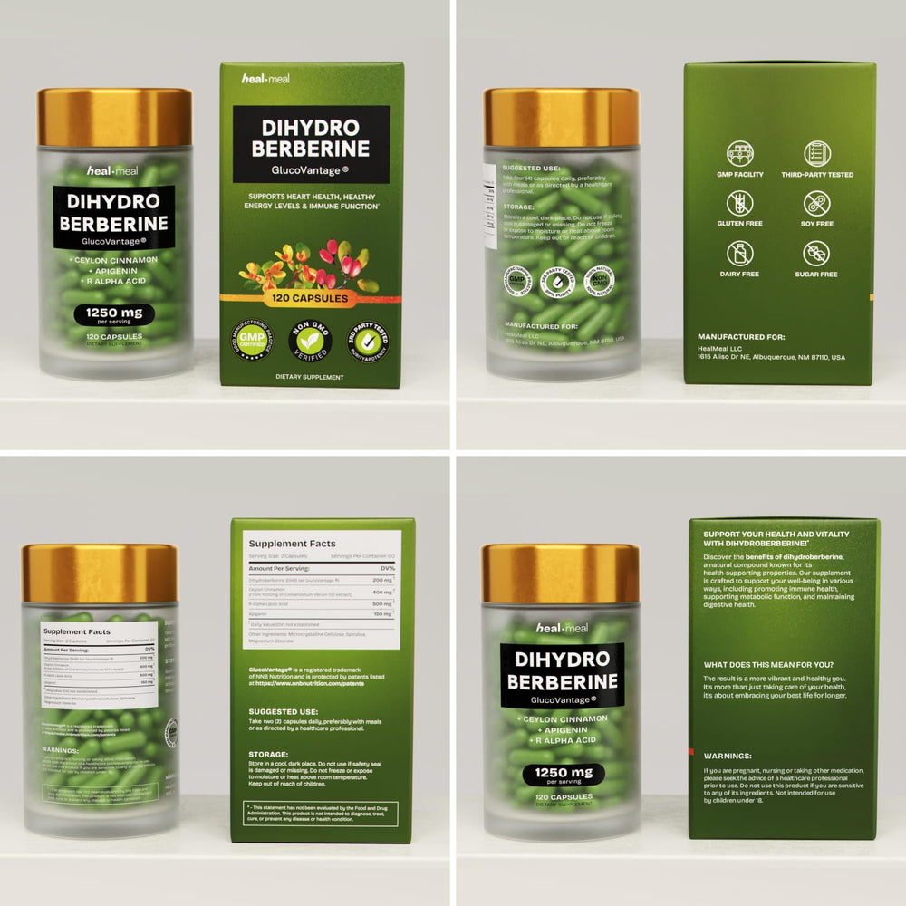 HealMeal cuatro frascos apilados, destaca suministro prolongado y ahorro