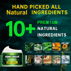 Healpark crema textura cremosa en la mano para fácil absorción y masaje