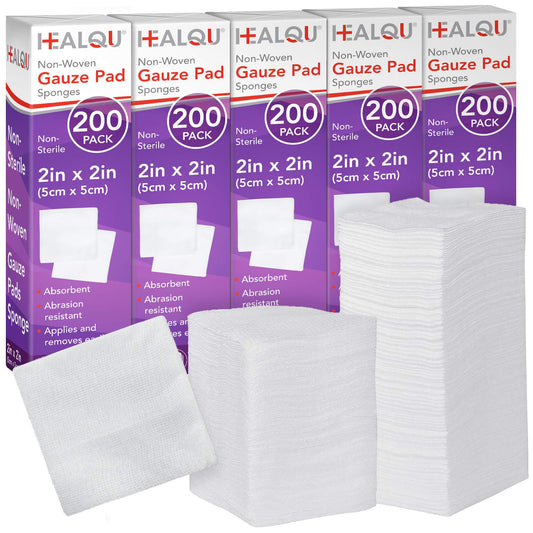 Healqu paquete frontal de gasas 2x2, cantidad y presentación práctica