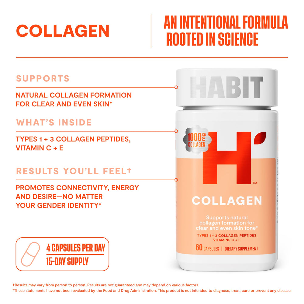 Health By Habit representación de vitaminas C y E para soporte antioxidante