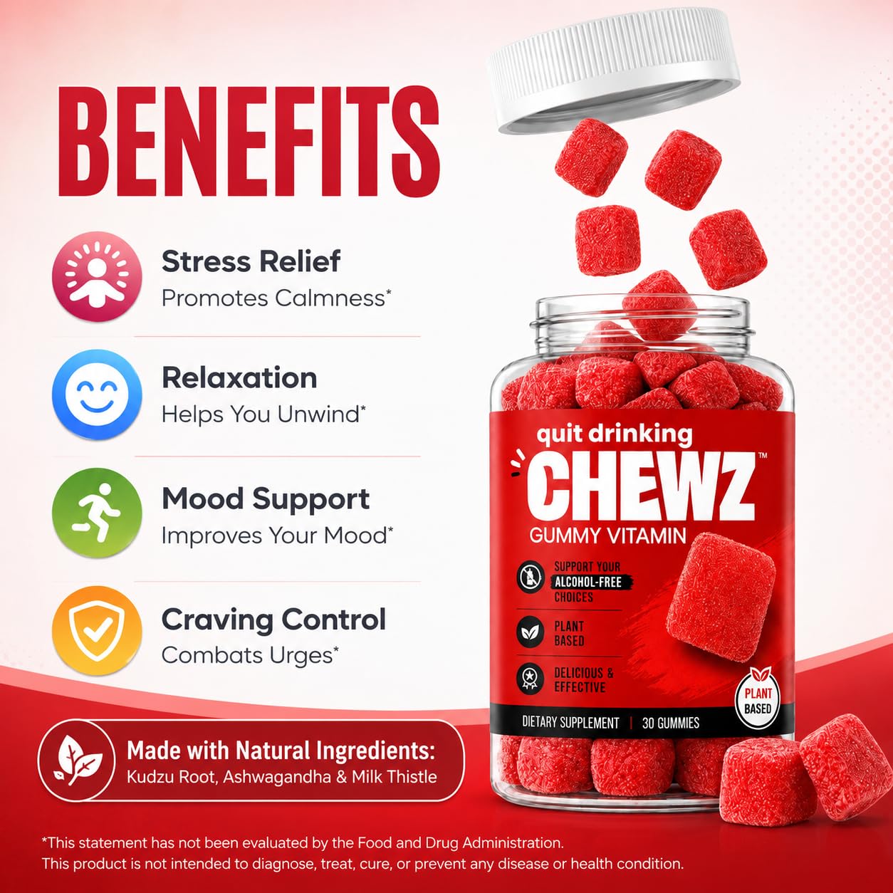 Health Chews gomitas sobre mesa de cocina como rutina diaria saludable