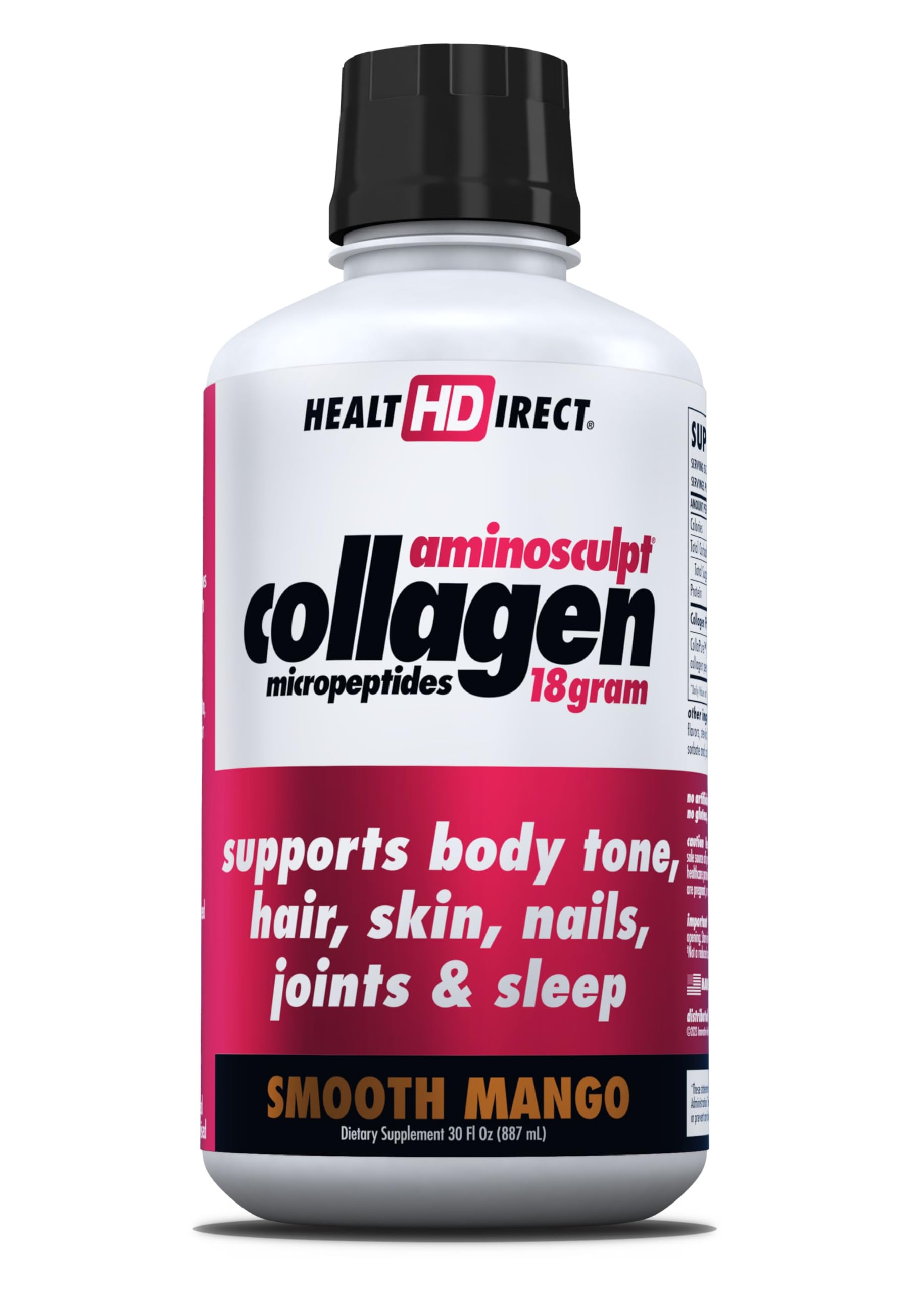 HEALTH DIRECT botella frontal AminoSculpt mango lista para beber y cómoda
