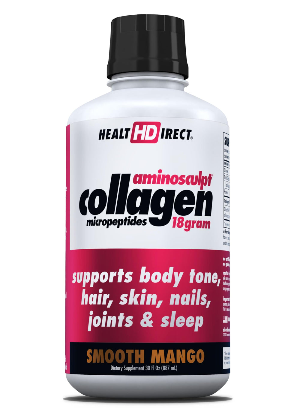 HEALTH DIRECT botella frontal AminoSculpt mango lista para beber y cómoda