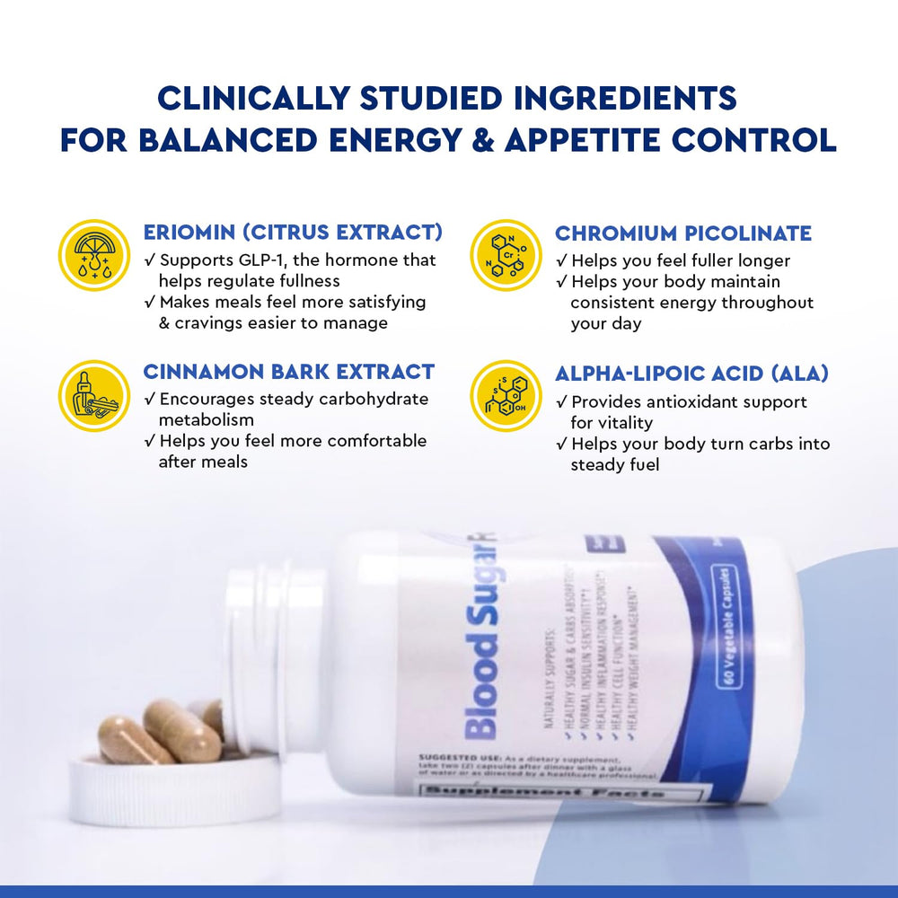 Health Focused JJ Smith Sugar Focus cápsulas primer plano detalle de textura