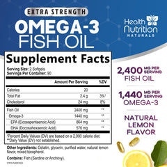 Health Nutrition Naturals cápsula blanda primer plano que facilita la deglución y sabor limón