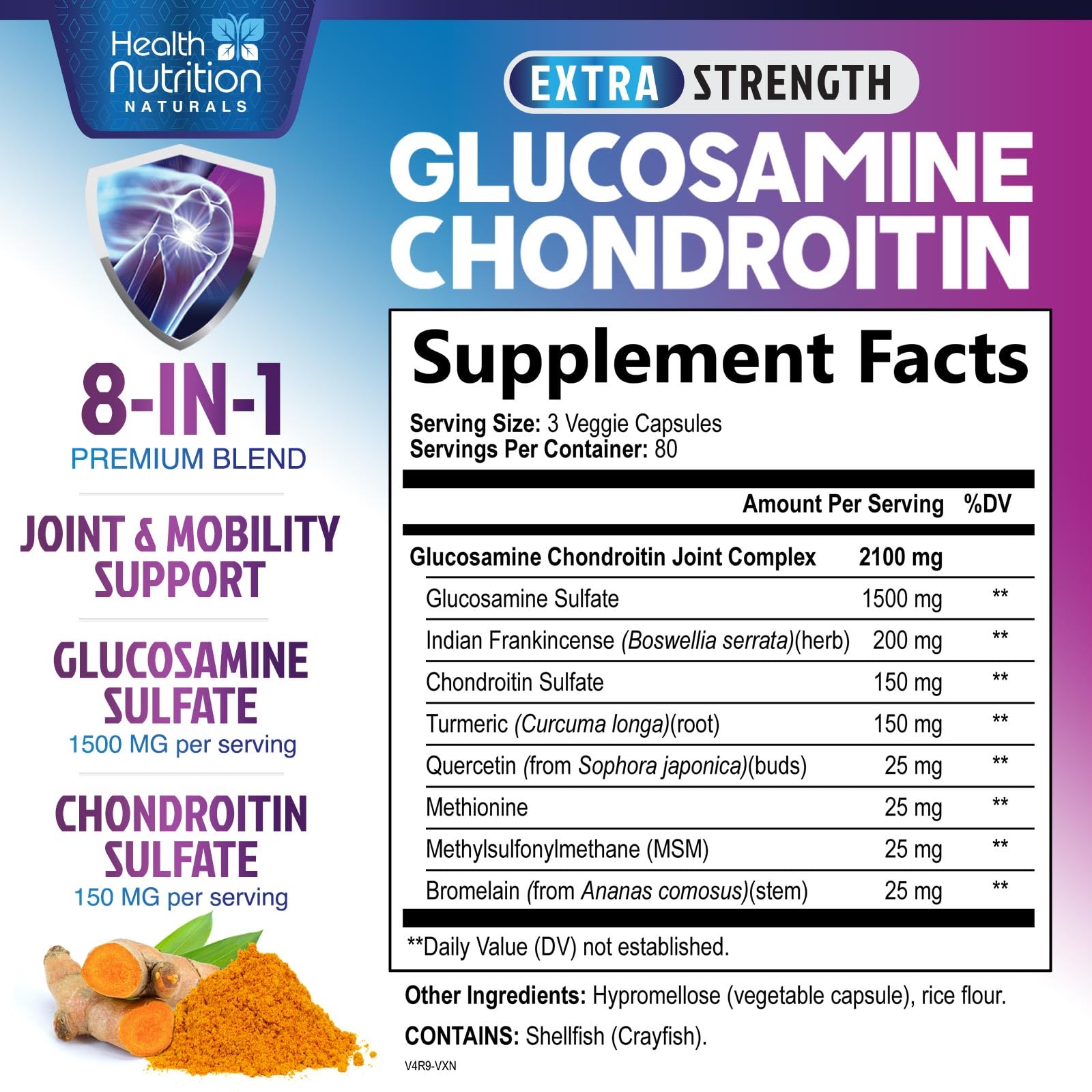 Health Nutrition Naturals cápsulas en la mano para visualizar dosis diaria