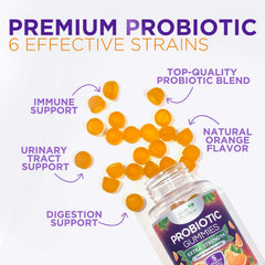 Health Nutrition Naturals etiqueta con lista de ingredientes y cepas probióticas