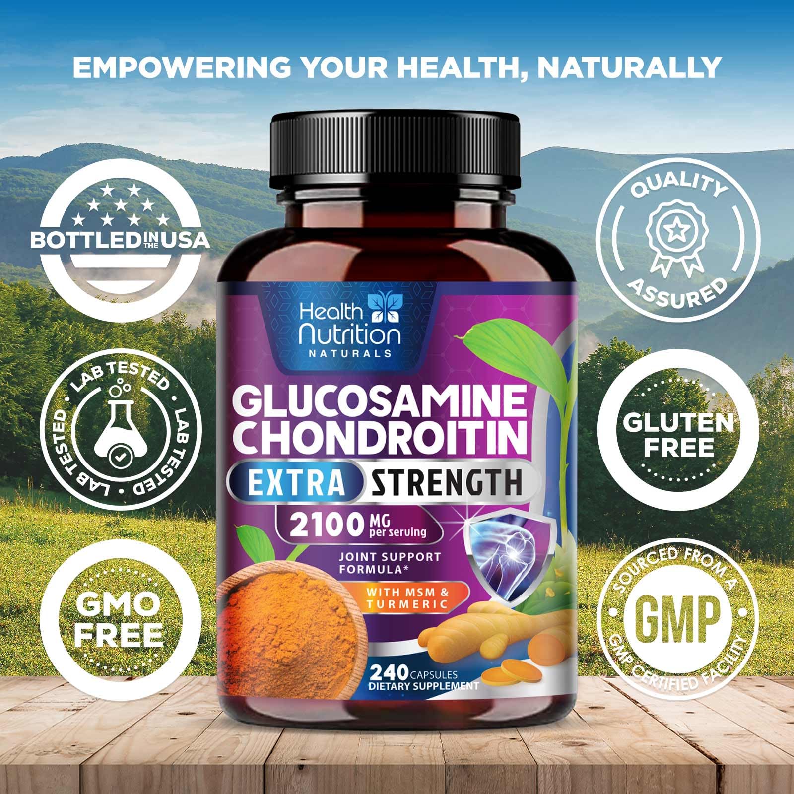 Health Nutrition Naturals etiqueta con lista de ingredientes activos y dosis
