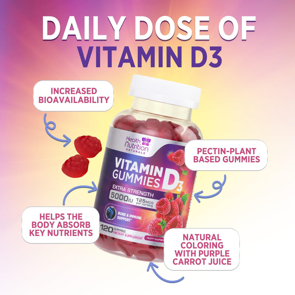 Health Nutrition Naturals gominolas junto a una regla para comparar tamaño