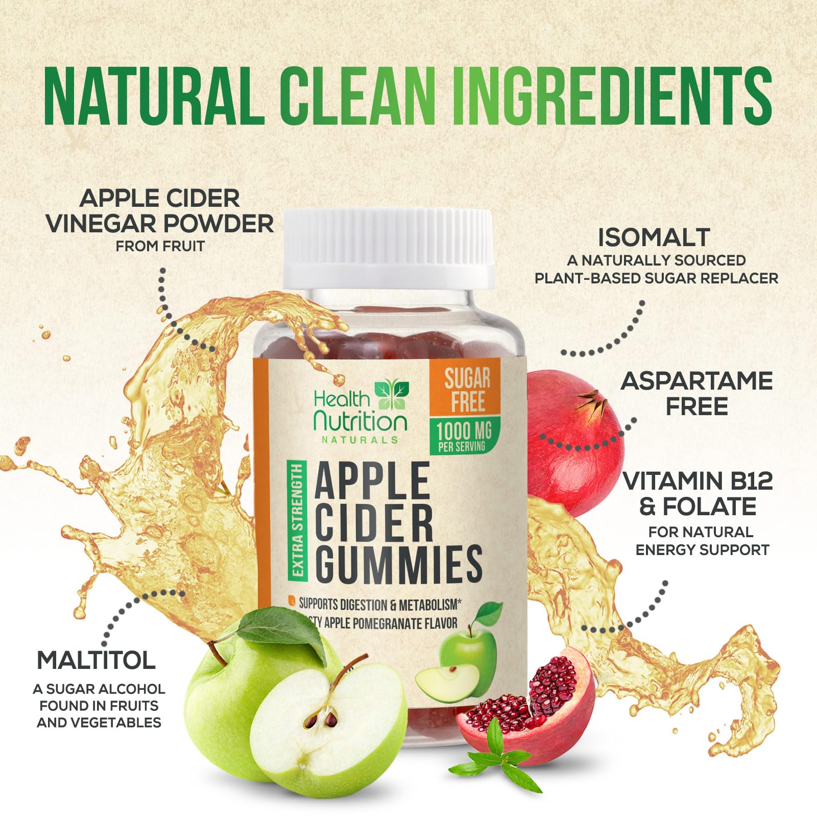 Health Nutrition Naturals primer plano de textura de la gomita, apariencia agradable