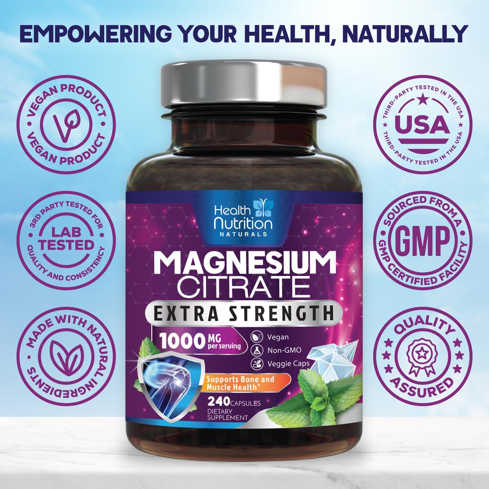 Health Nutrition Naturals persona tomando cápsula en la mañana para rutina diaria