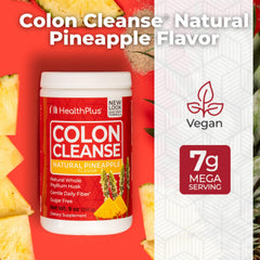 Health Plus vaso con la bebida de piña lista para beber y refrescante