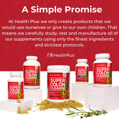 Health Plus frasco abierto con cápsulas ordenadas para visualización del contenido