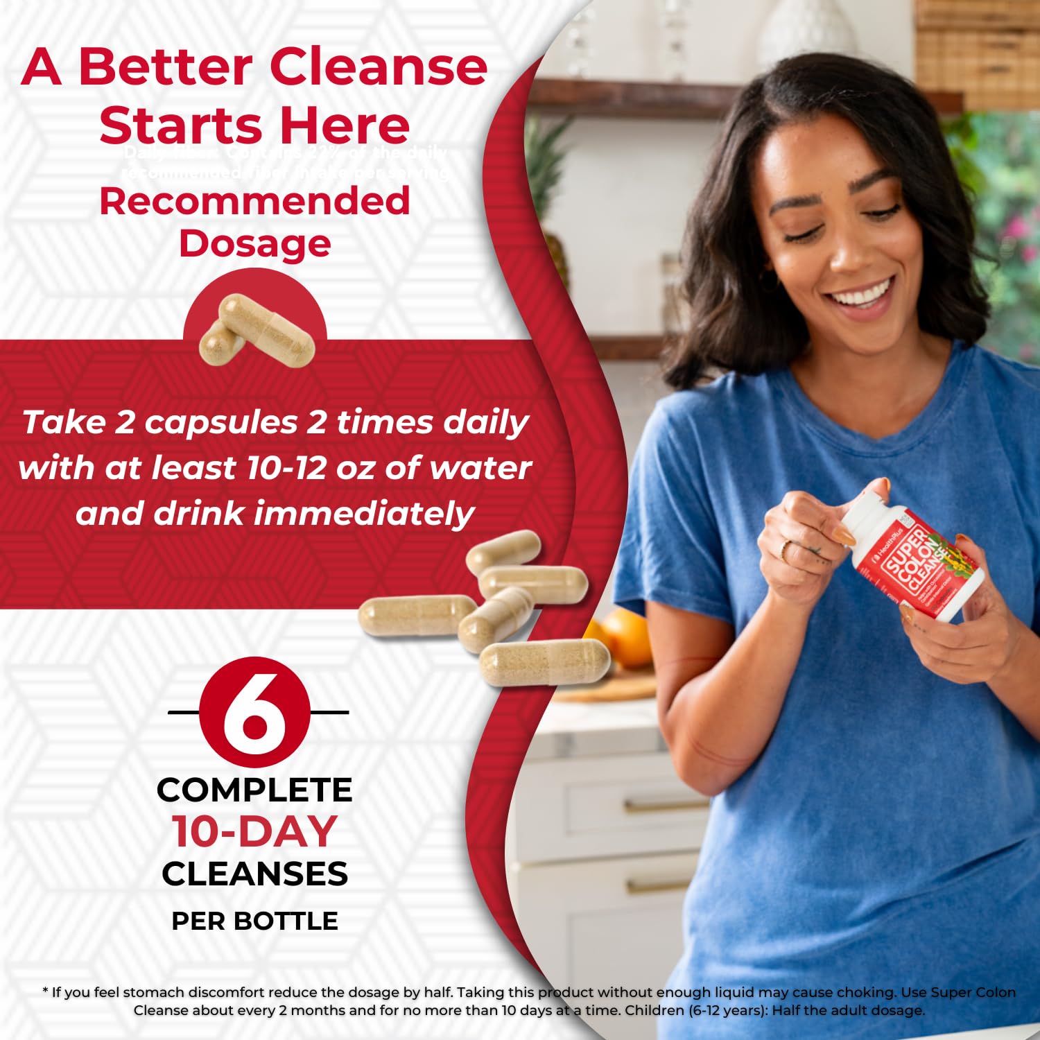 Etiqueta Health Plus legible con ingredientes y beneficios para confianza del comprador
