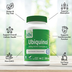 Health Thru Nutrition botella abierta con cápsulas, cantidad conveniente para meses