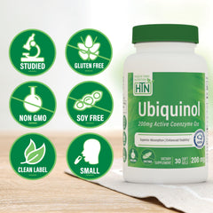 Health Thru Nutrition botella abierta con cápsulas, vista que destaca cantidad y dosificación