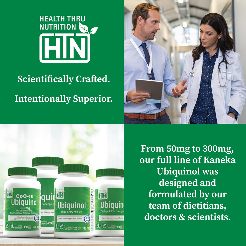 Health Thru Nutrition cápsulas junto a alimentos grasos para indicar mejor absorción