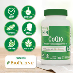 Cápsulas de Health Thru Nutrition CoQ-10 con BioPerine para mejor absorción
