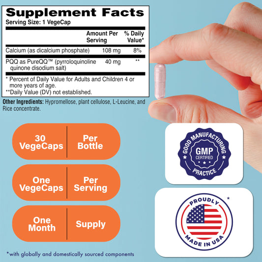 Health Thru Nutrition PQQ 40 mg: etiqueta detallada y clara