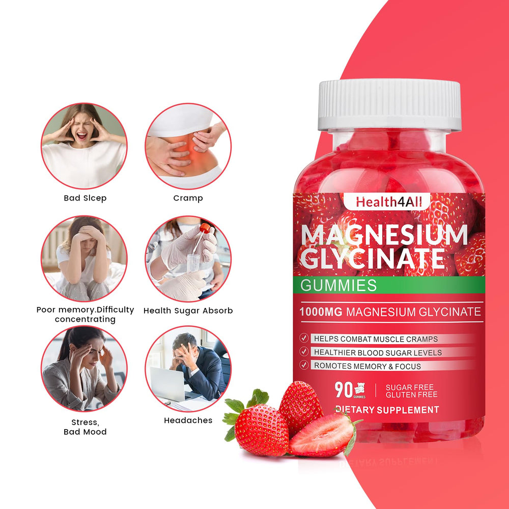 Etiqueta nutricional Health4All resaltando magnesio 1000mg por porción