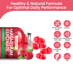 Textura cercana de una gomita Health4All que muestra suavidad y buena masticabilidad