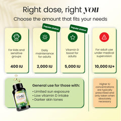 HealthA2Z etiqueta nutricional legible con dosis de D3 y K2