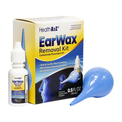 HealthA2Z envase frontal del kit para cerumen con apariencia de viaje y fácil uso