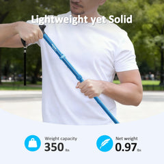 HEALTHBAZAAR persona caminando en parque con bastón, soporte seguro al andar