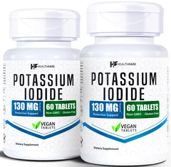 HealthFare vista frontal del pack doble con 120 comprimidos para almacenamiento