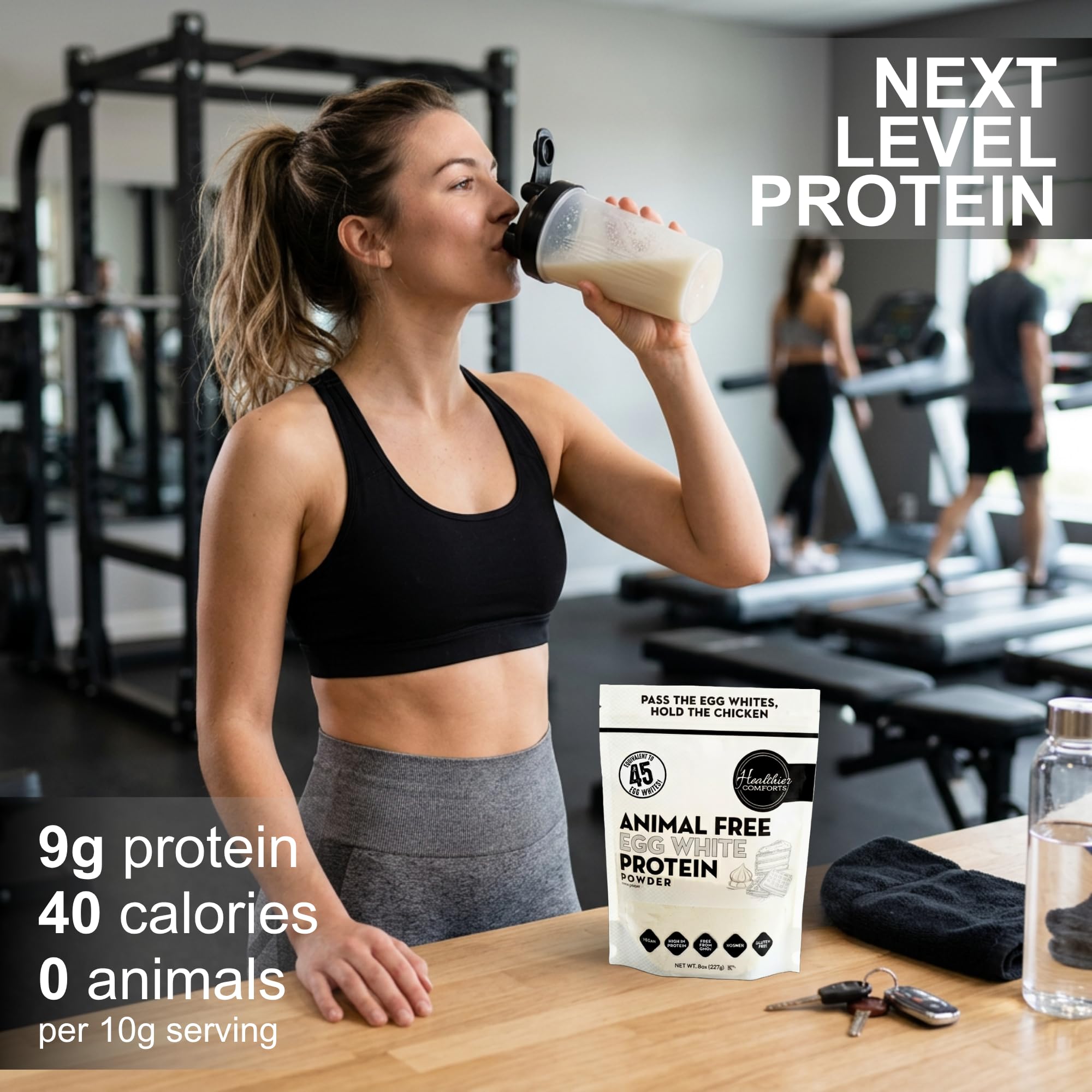 Healthier Comforts merengue batido hasta picos firmes, demuestra capacidad de espumar