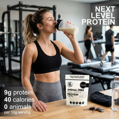 Healthier Comforts merengue batido hasta picos firmes, demuestra capacidad de espumar