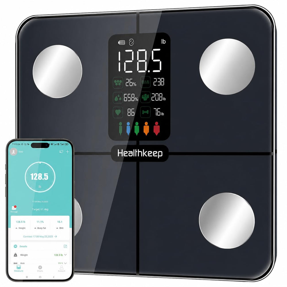 Healthkeep vista frontal con pantalla grande y lecturas claras para decisiones rápidas