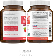 Healths Harmony etiqueta nutricional y de ingredientes para transparencia
