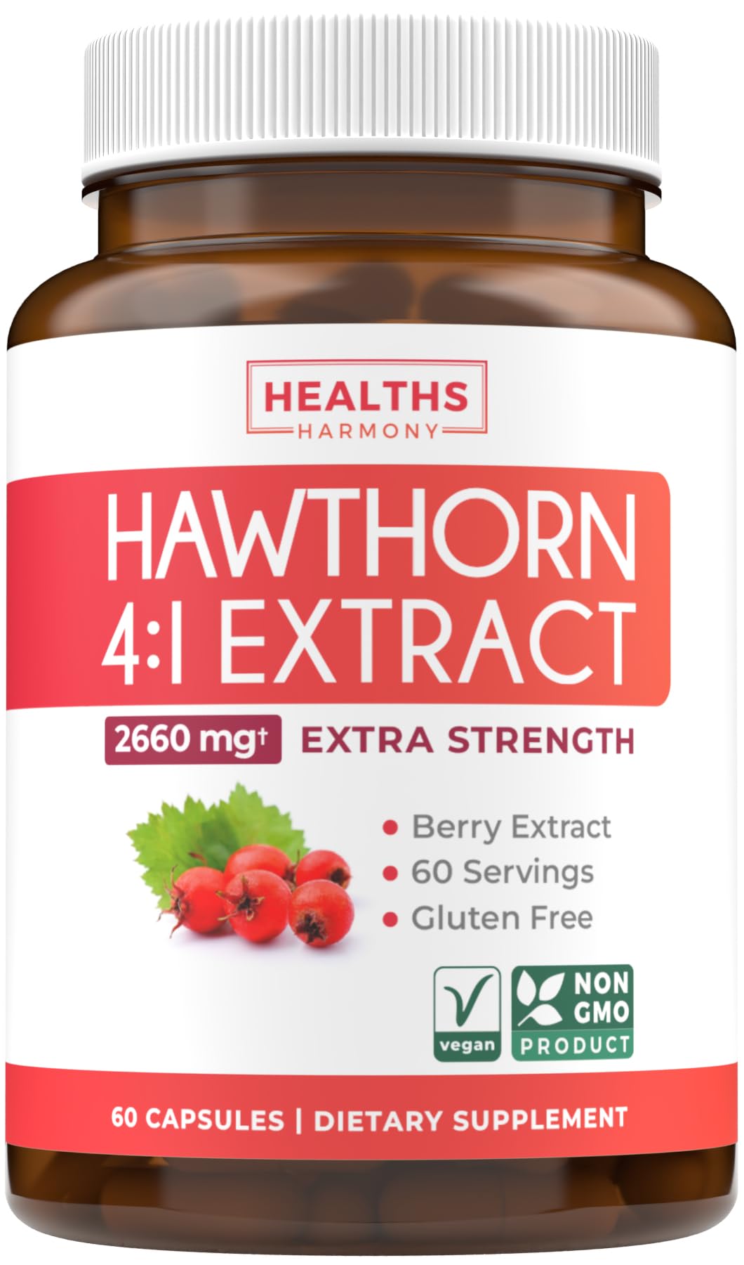 Healths Harmony frasco del producto mostrando etiqueta clara y beneficios