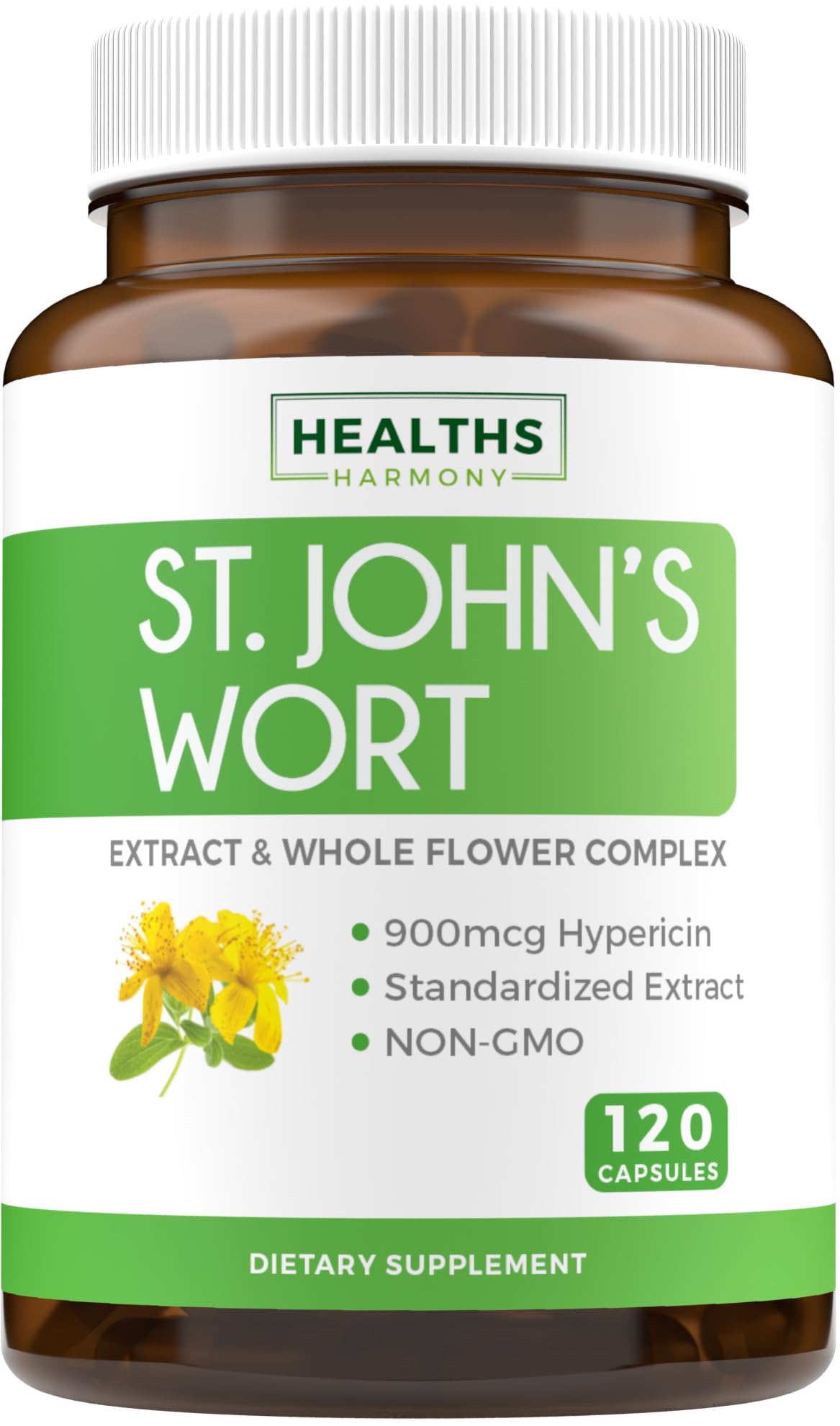 Healths Harmony frasco frontal del producto mostrando etiqueta clara y beneficios
