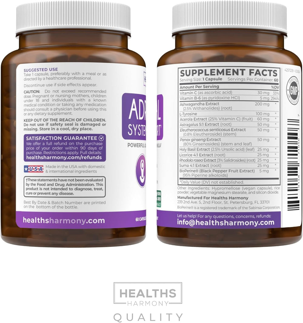 Healths Harmony variedad de raíces y hojas que ilustran ingredientes botánicos