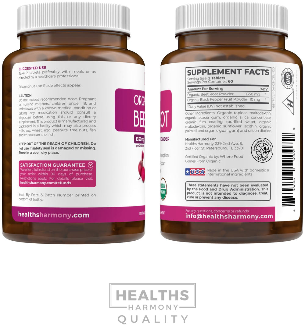 Healths Harmony frasco sobre mesa junto a frutas, uso diario práctico