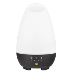 HealthSmart vista frontal del difusor mostrando control y diseño, crea ambiente