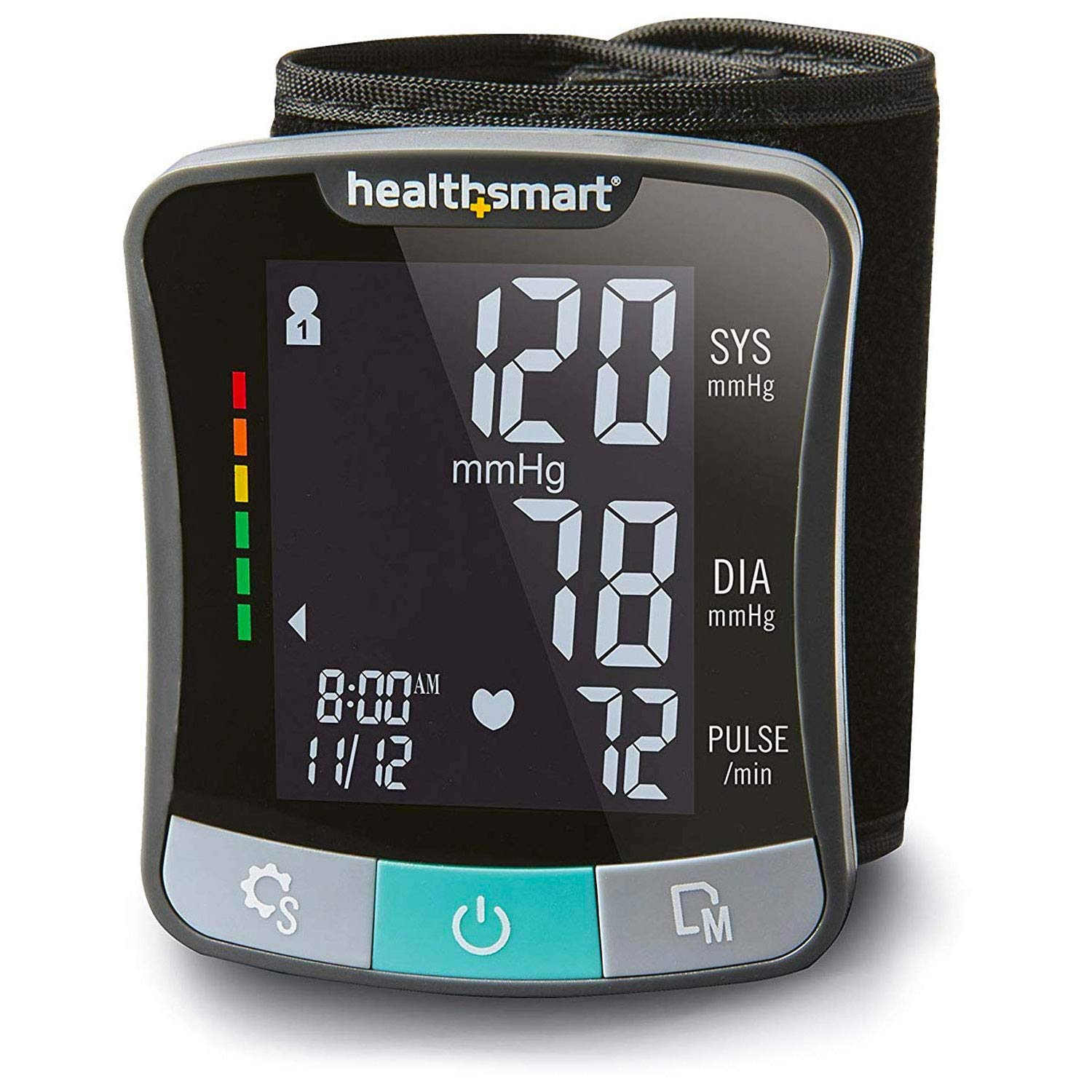 HealthSmart monitor frontal mostrando lectura clara y confianza