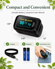 HealthTree lanyard y pilas incluidas para transporte y autonomía